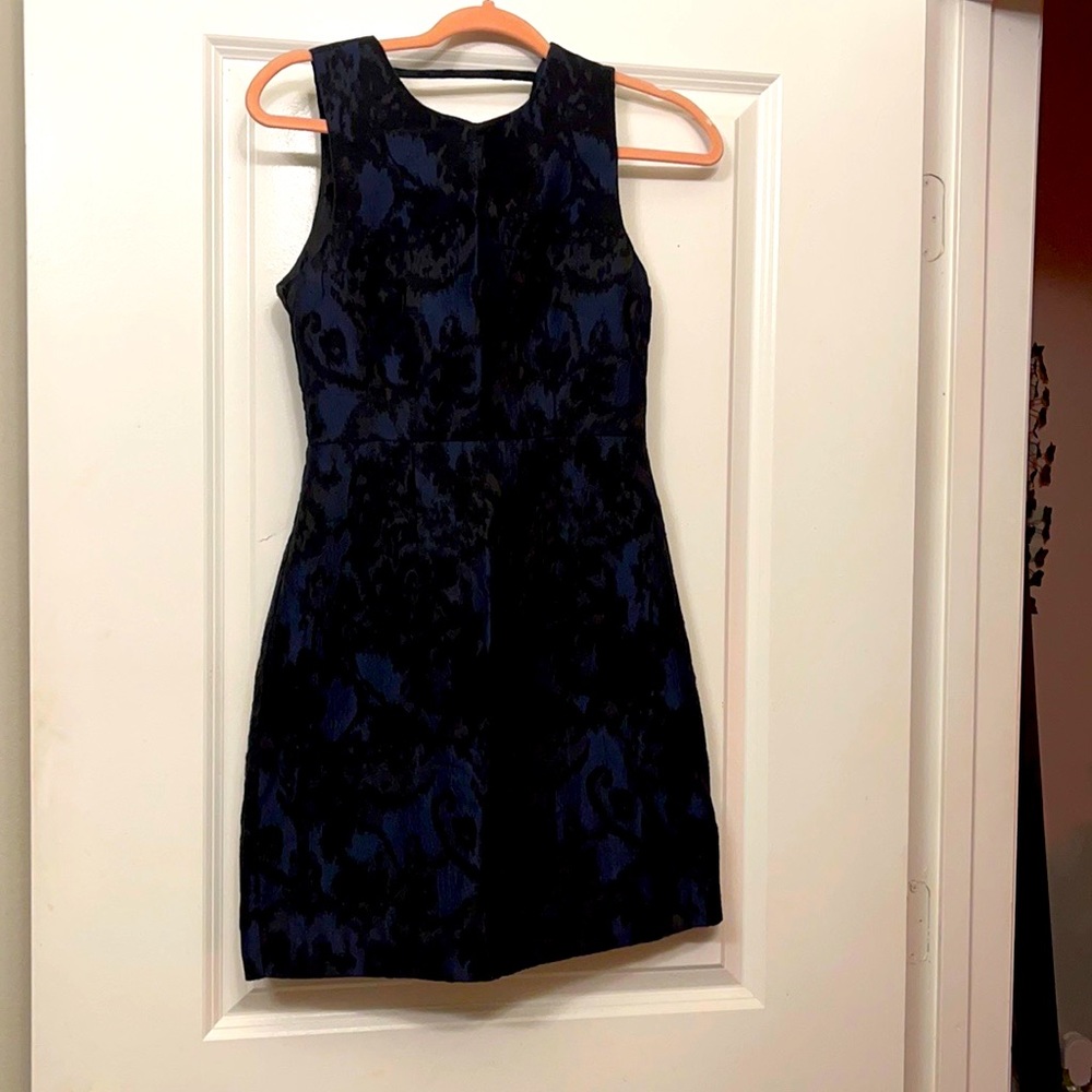 Midnight blue and black cocktail dress